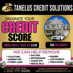 credit solution flyer free psd template