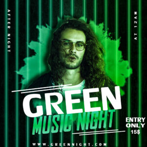 dj music party flyer psd free