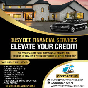 credit score flyer free psd template
