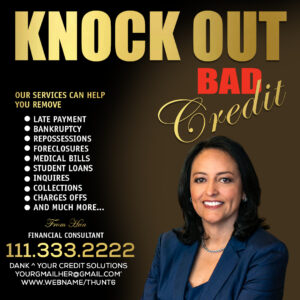 knock out Bad credit flyer free template psd