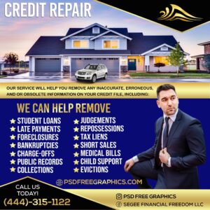 credit repair home flyer-psd free graphics