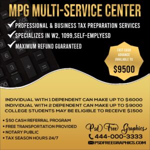 credit tax flyer template-psd free graphics