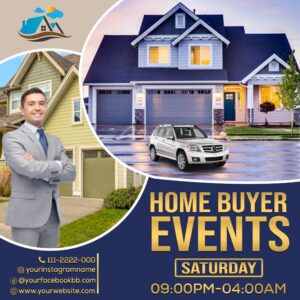 home buyer event flyer-psd free graphics