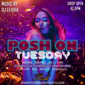 tuesday party flyer template-psd free graphics