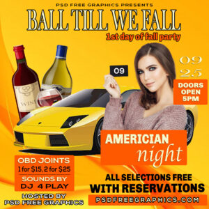 Party Flyer PSD Template-PSD Free Graphics