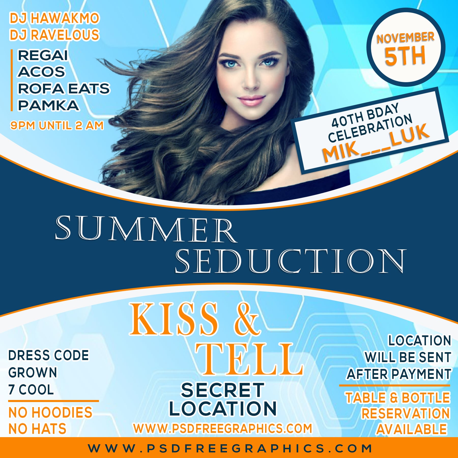 summer party flyer-psd free graphics Summer Party Flyer-PSD Free Graphics
