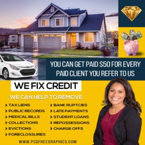 Credit Repair Social Flyer-PSD Free Graphics