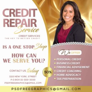 Unique Credit Repair Flyer-PSD Free Graphics