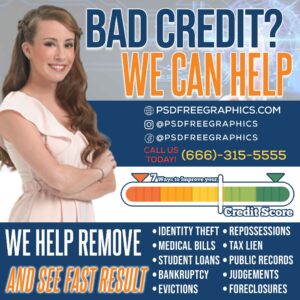 Awesome Credit Repair Flyer-PSD Free Graphics