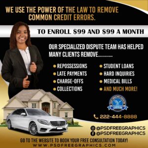 Credit Repair Webinar Flyer-PSD Free Graphics